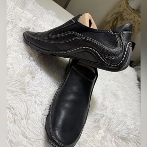 Cole Haan Black Leather Slip-On Loafers